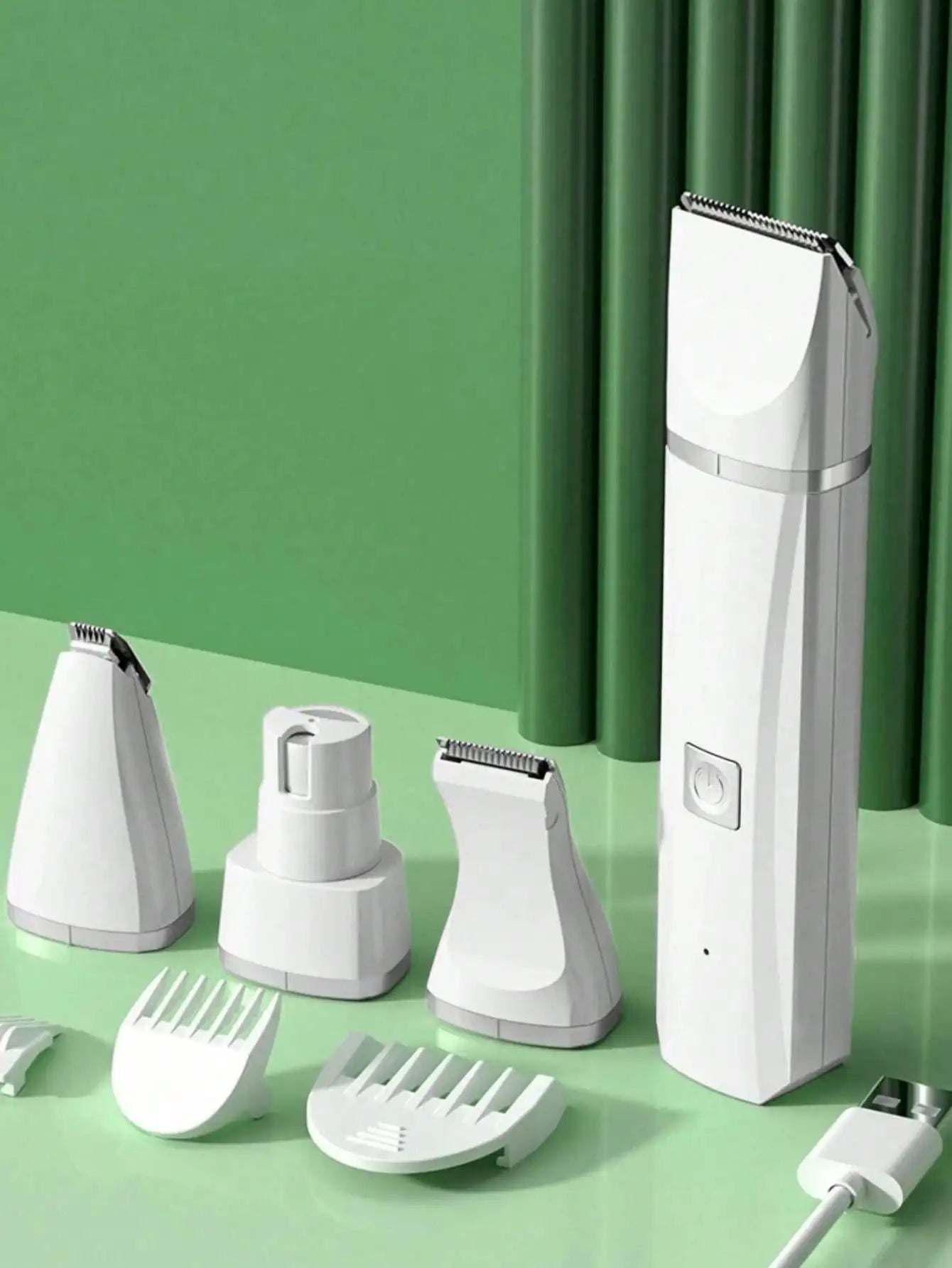 Kit de Toilettage Électrique 4-en-1 pour Chien et Chat – Tondeuse, Coupe-Ongles, Silencieux