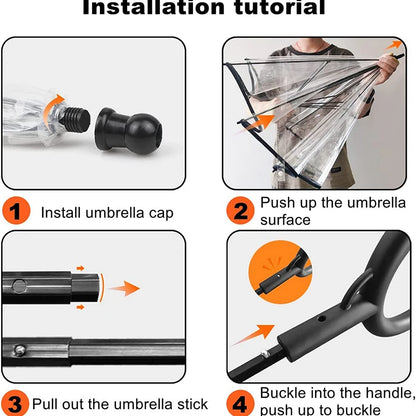 Parapluie Transparent pour Chien avec Laisse Intégrée – Manche Ajustable, Protection Pluie