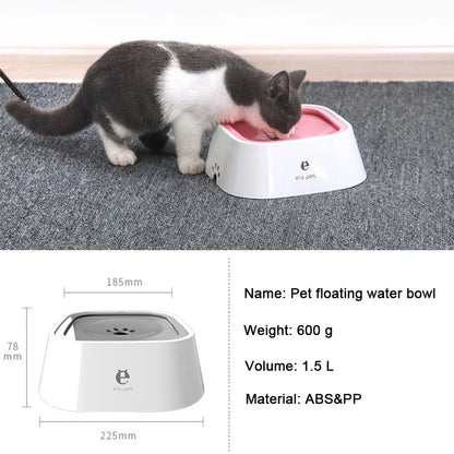 Bol d'Eau Flottant Anti-Débordement pour Chien et Chat