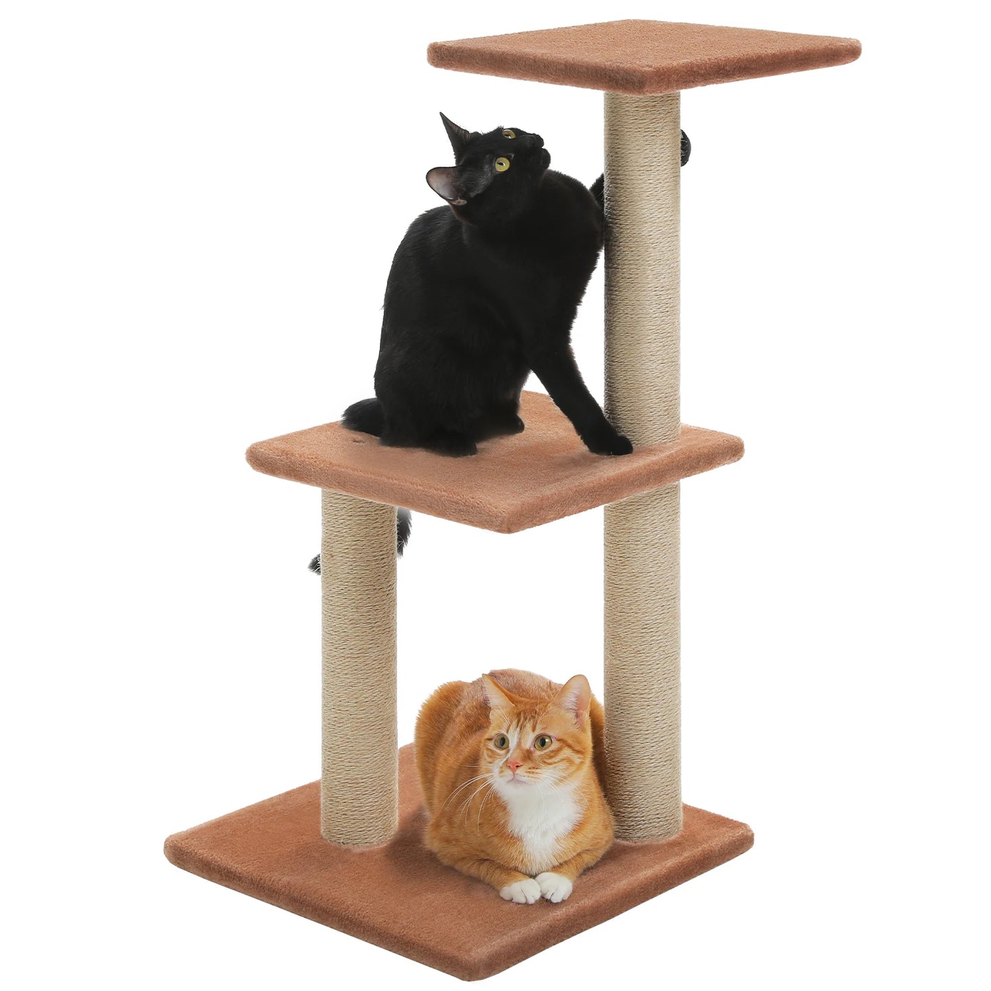 Arbre à Chat Griffoir en Sisal avec Hamac – Tour d'Activité 3 Niveaux