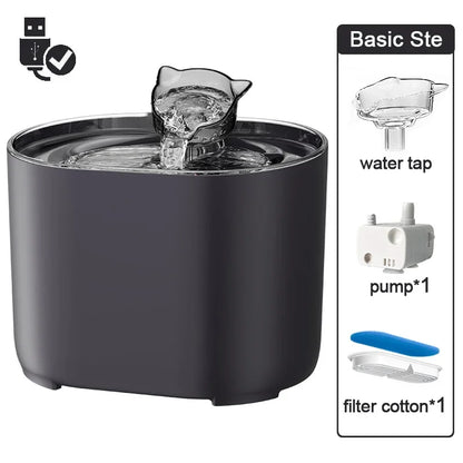 Fontaine à Eau Électrique pour Chat et Chien – Filtration USB, Fonctionnement Silencieux