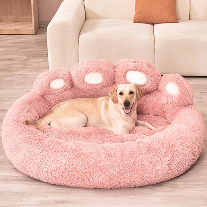 Panier Rond Douillet pour Chien et Chat – Coussin Coton Respirant, 4 Tailles