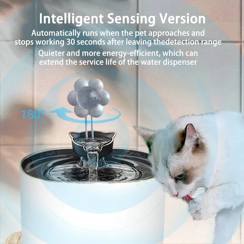 Fontaine à Eau Électrique pour Chat et Chien – Filtration USB, Fonctionnement Silencieux