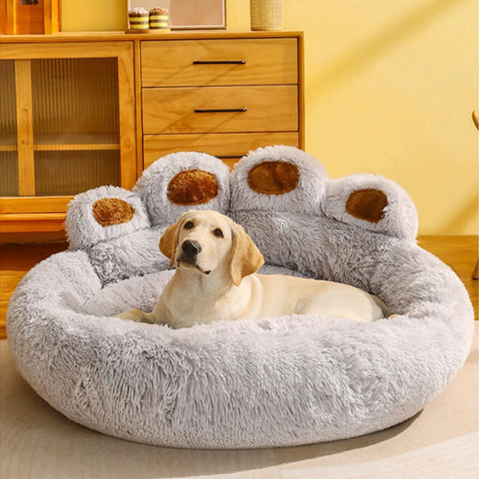 Panier Rond Douillet pour Chien et Chat – Coussin Coton Respirant, 4 Tailles