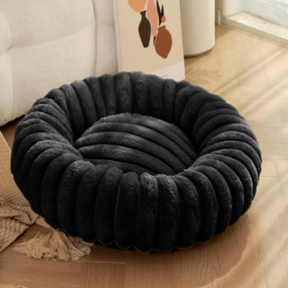 Lit Rond en Peluche pour Animaux – Couchage Chaud d'Hiver, 40 à 70 cm