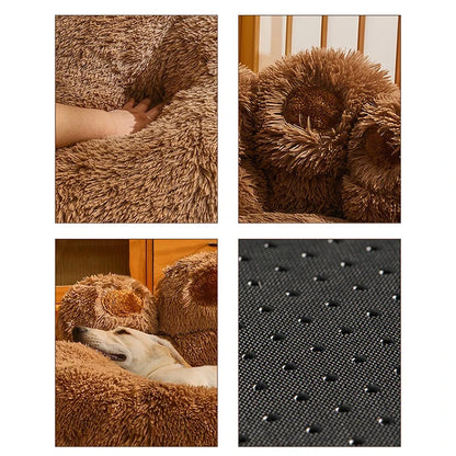 Panier Rond Douillet pour Chien et Chat – Coussin Coton Respirant, 4 Tailles