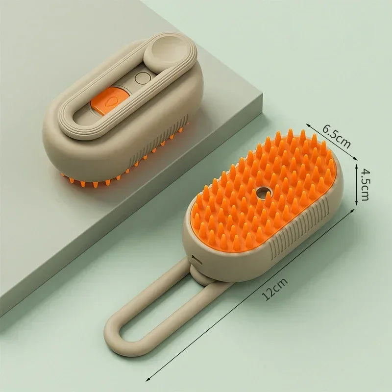 Brosse Vapeur 3-en-1 pour Chien et Chat – Nettoyage, Massage et Toilettage à Vapeur