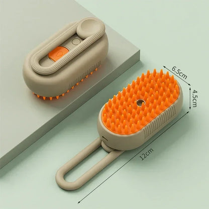 Brosse Vapeur 3-en-1 pour Chien et Chat – Nettoyage, Massage et Toilettage à Vapeur