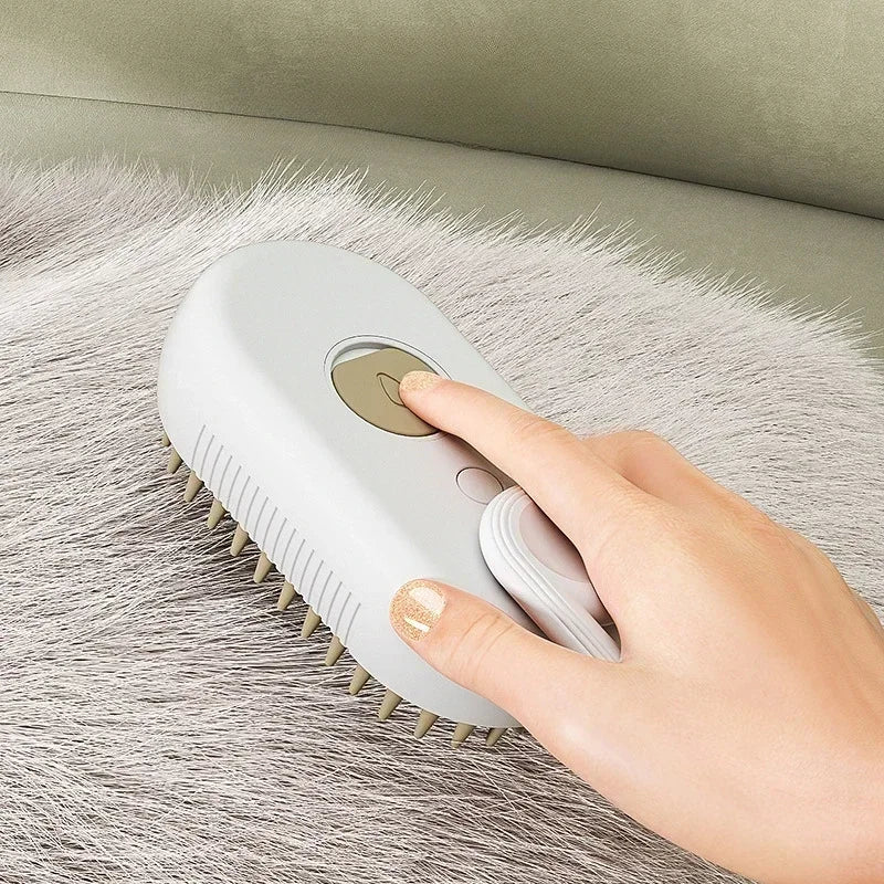 Brosse Vapeur 3-en-1 pour Chien et Chat – Nettoyage, Massage et Toilettage à Vapeur