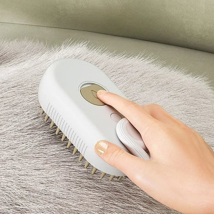 Brosse Vapeur 3-en-1 pour Chien et Chat – Nettoyage, Massage et Toilettage à Vapeur