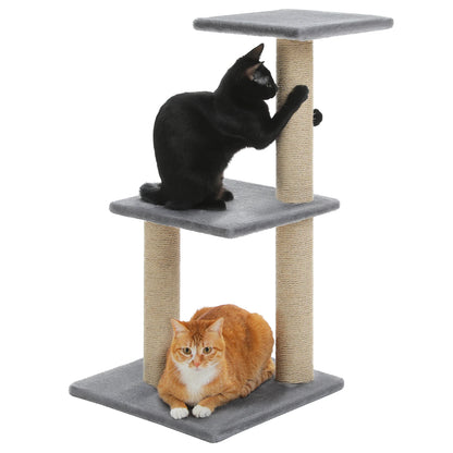 Arbre à Chat Griffoir en Sisal avec Hamac – Tour d'Activité 3 Niveaux