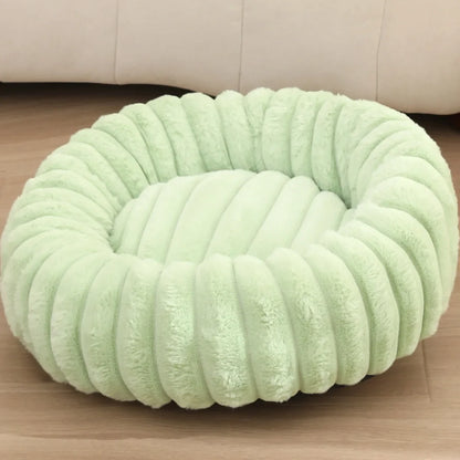 Lit Rond en Peluche pour Animaux – Couchage Chaud d'Hiver, 40 à 70 cm