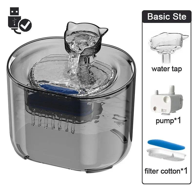 Fontaine à Eau Électrique pour Chat et Chien – Filtration USB, Fonctionnement Silencieux