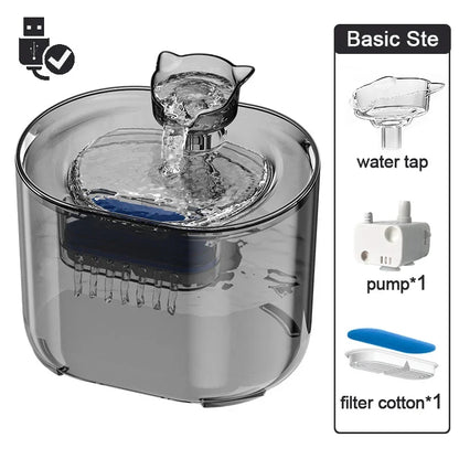 Fontaine à Eau Électrique pour Chat et Chien – Filtration USB, Fonctionnement Silencieux