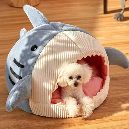 Lit Chauffant Requin en Coton pour Chat – Douillet et Confortable, 3 Tailles