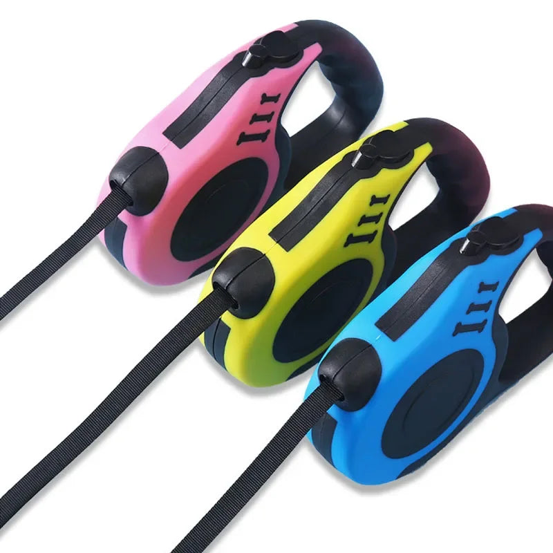 Laisse Rétractable Automatique pour Chien – 3M ou 5M, Frein et Blocage Sécurisé