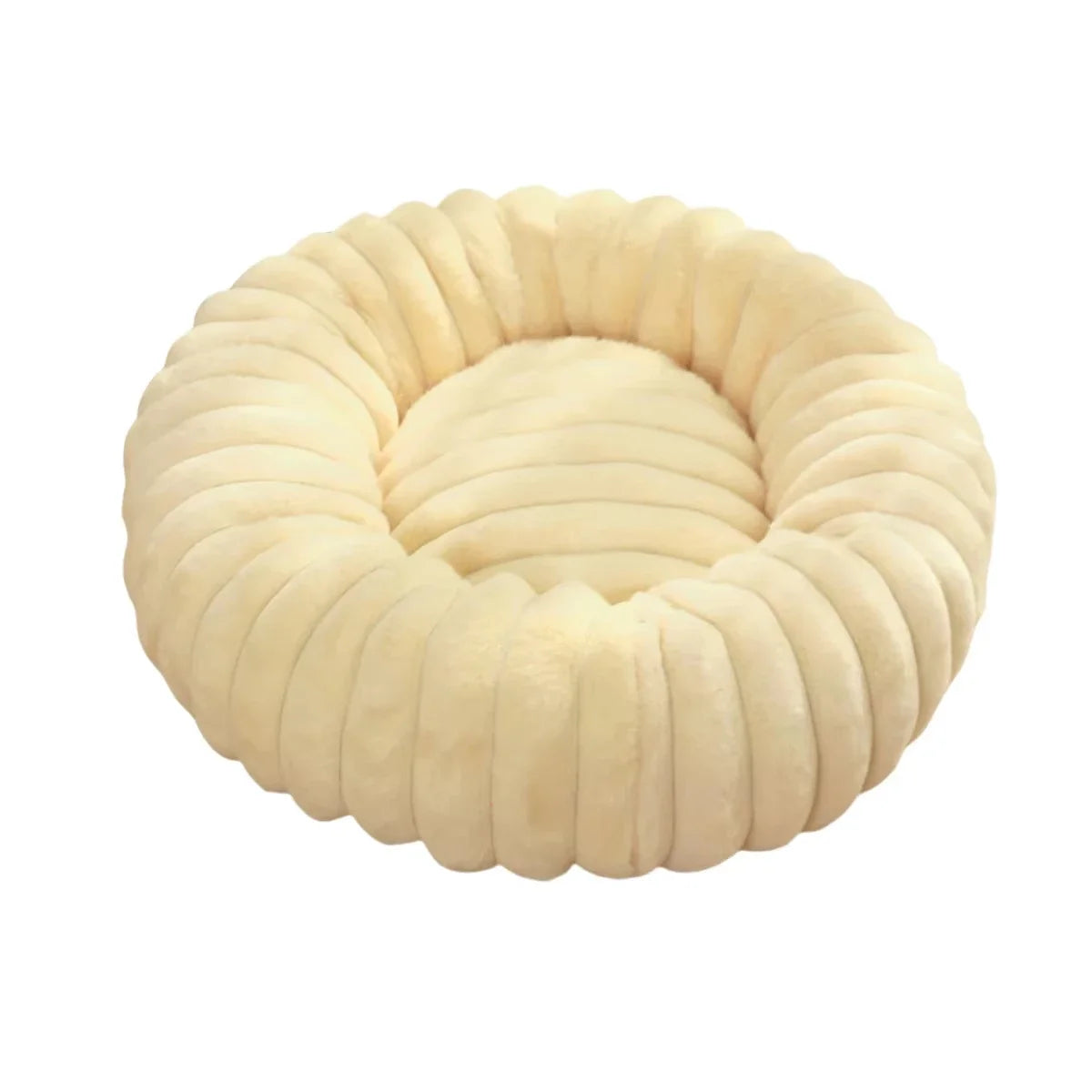 Lit Rond en Peluche pour Animaux – Couchage Chaud d'Hiver, 40 à 70 cm