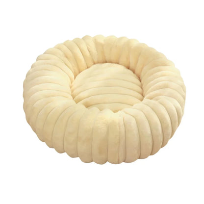 Lit Rond en Peluche pour Animaux – Couchage Chaud d'Hiver, 40 à 70 cm