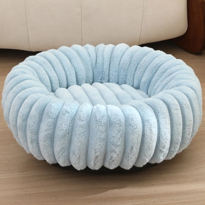 Lit Rond en Peluche pour Animaux – Couchage Chaud d'Hiver, 40 à 70 cm