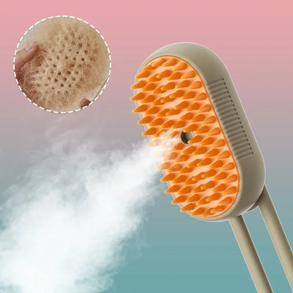 Brosse Vapeur 3-en-1 pour Chien et Chat – Nettoyage, Massage et Toilettage à Vapeur