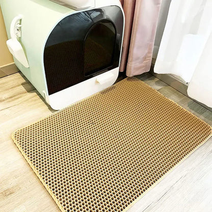 Tapis de Litière Antidérapant pour Chat – Double Couche, Imperméable, 5 Tailles