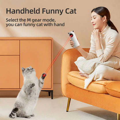 Jouet Laser Automatique pour Chat – Rotation 360°, Mode Manuel et Automatique