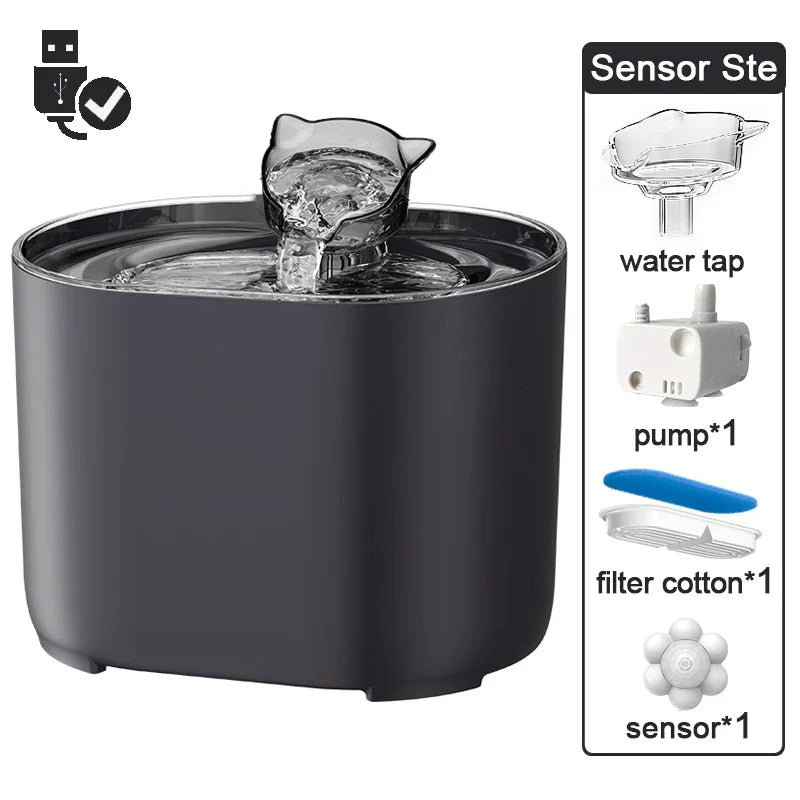 Fontaine à Eau Électrique pour Chat et Chien – Filtration USB, Fonctionnement Silencieux
